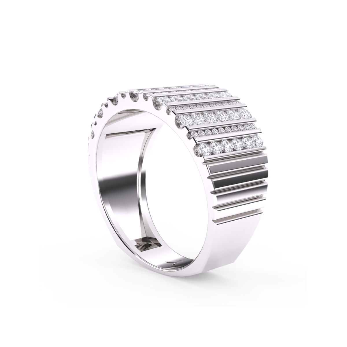 Vintage Diamond Wide Band Gift For Him